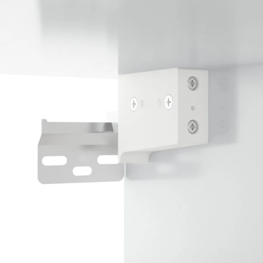 Table de chevet murale Blanc brillant 35x35x20 cm - 7