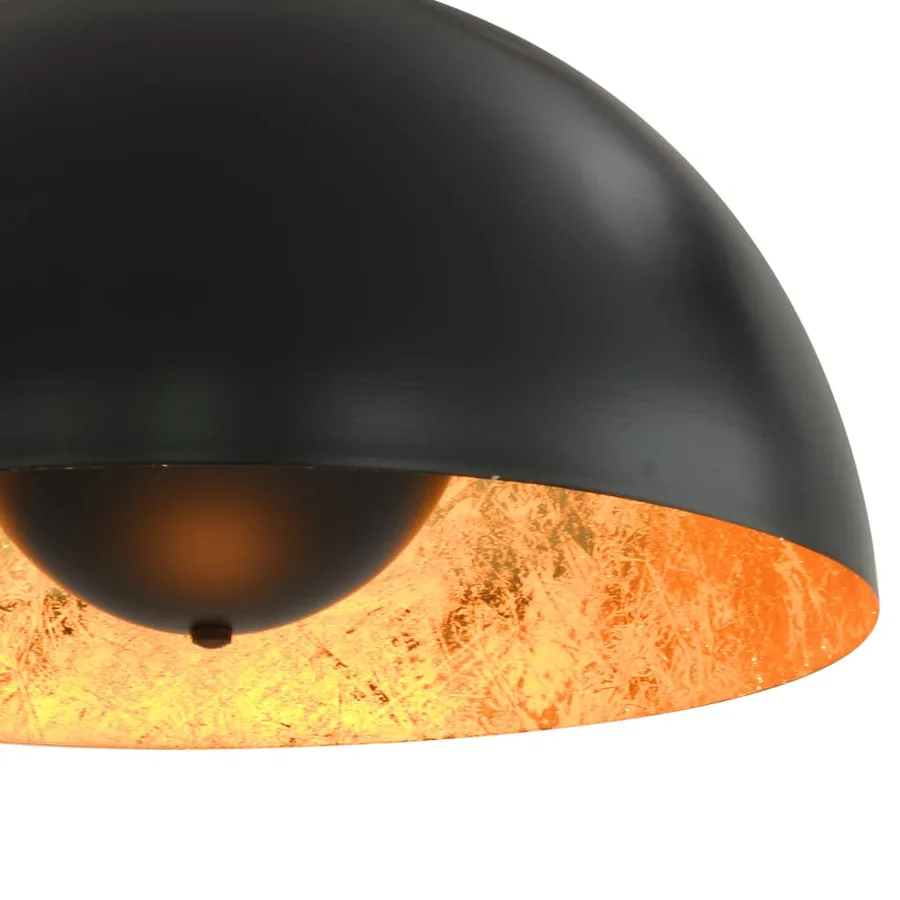 2 pcs Plafonniers Noir et doré Semi-sphérique 40 cm E27 - 8