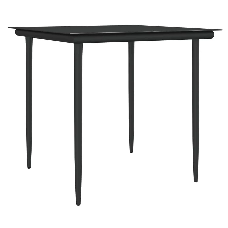 Ensemble à manger de jardin 3 pcs coussins résine tressée acier - 6