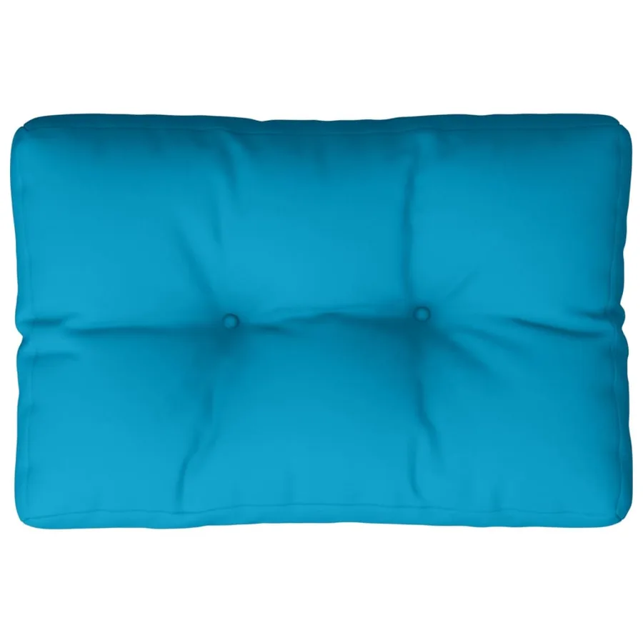 Coussin de palette bleu clair 60x40x12 cm tissu - 2