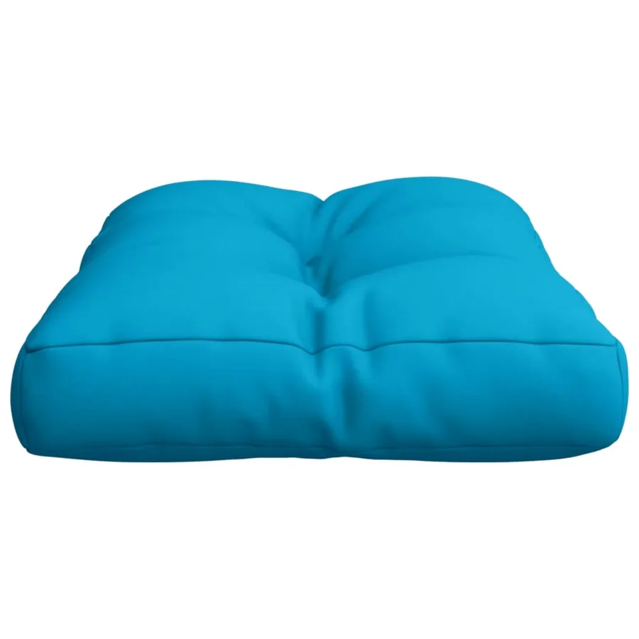 Coussin de palette bleu clair 60x40x12 cm tissu - 6