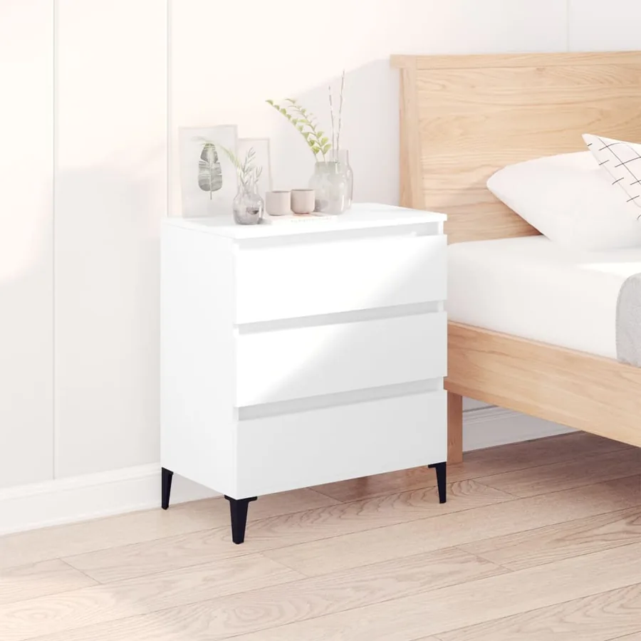 Buffet Blanc 60x35x70 cm Bois d'ingénierie
