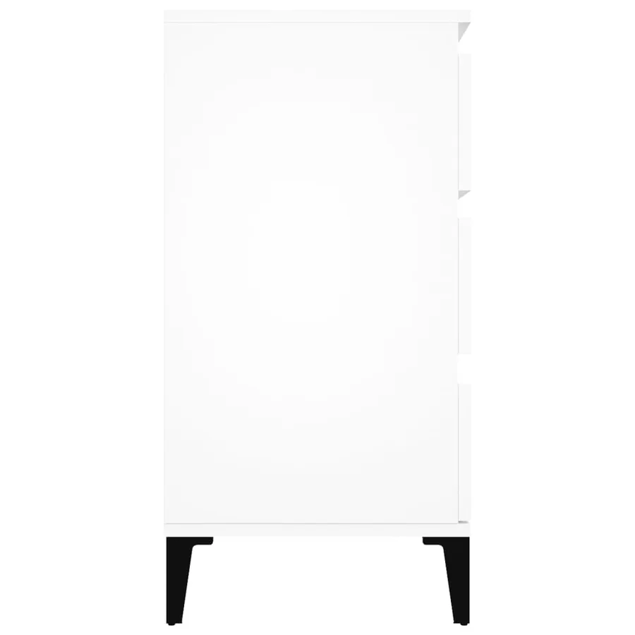 Buffet Blanc 60x35x70 cm Bois d'ingénierie - 6