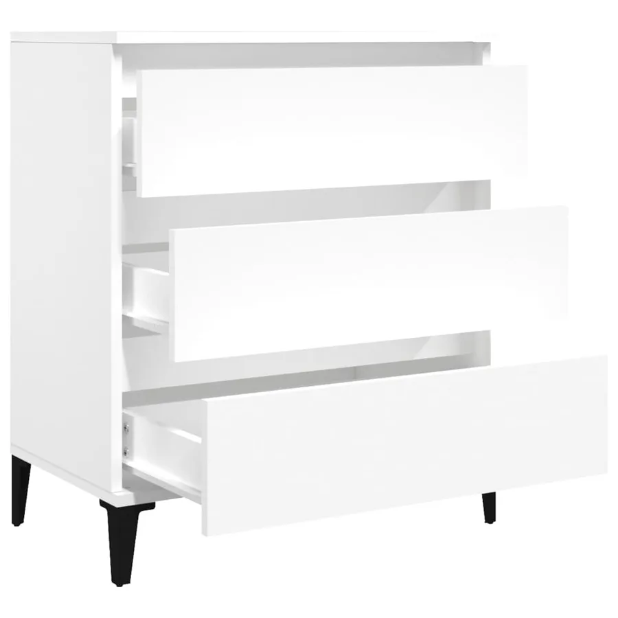 Buffet Blanc 60x35x70 cm Bois d'ingénierie - 7