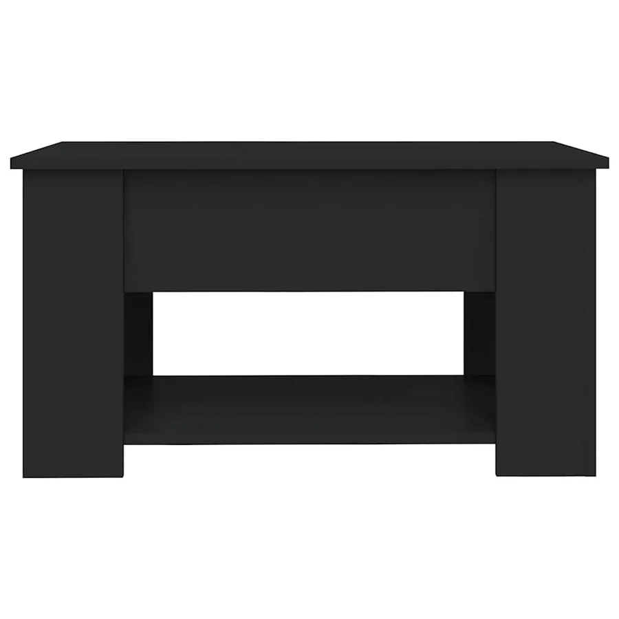 Table basse noir 79x49x41 cm bois d'ingénierie - 5