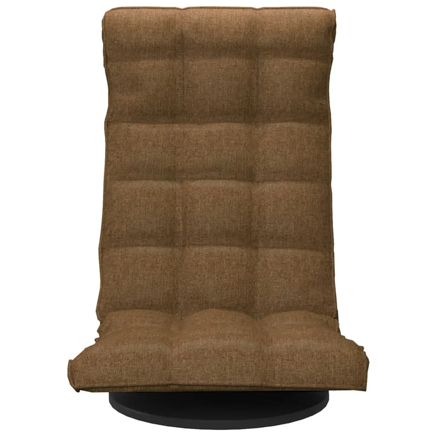 Chaise de sol pivotante Marron Tissu - 3