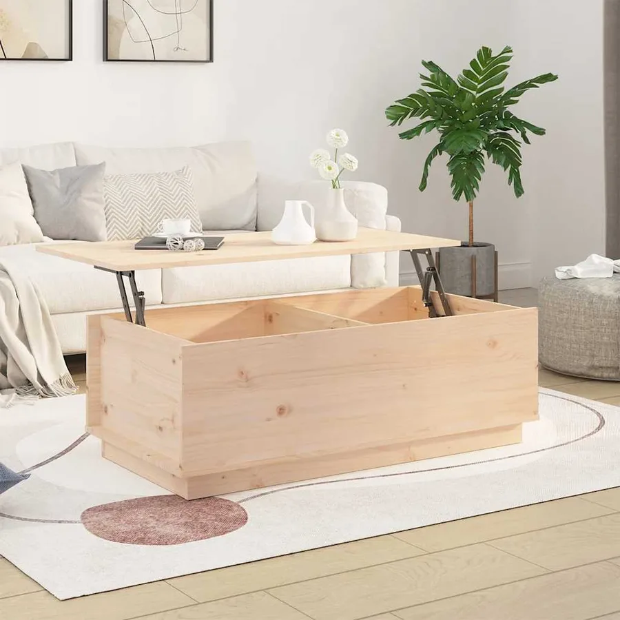 Table basse 100x50x35 cm Bois massif de pin - 3