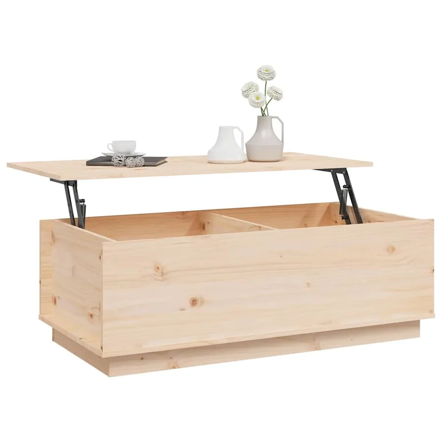 Table basse 100x50x35 cm Bois massif de pin - 5
