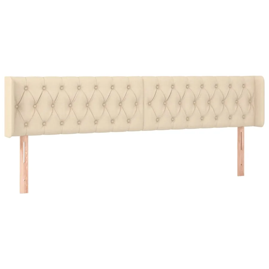 Tête de lit à LED Crème 183x16x78/88 cm Tissu - 3