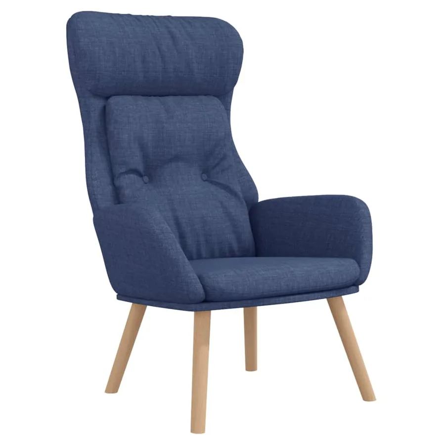 Chaise de relaxation Bleu Tissu - 2