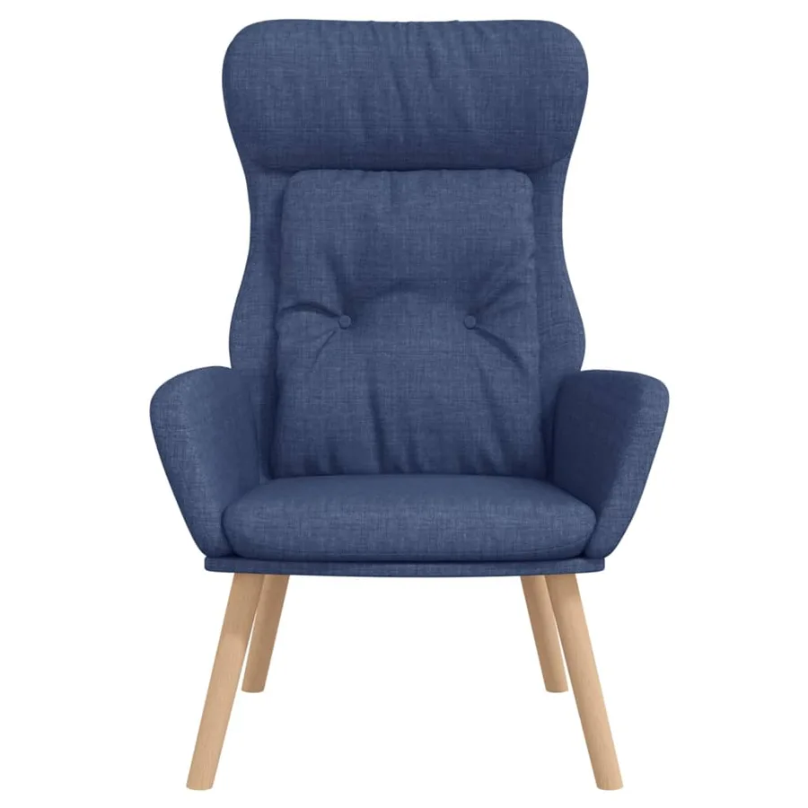 Chaise de relaxation Bleu Tissu - 3