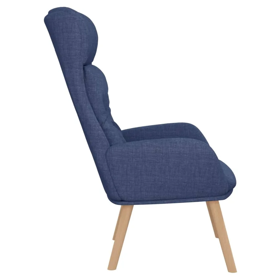 Chaise de relaxation Bleu Tissu - 4
