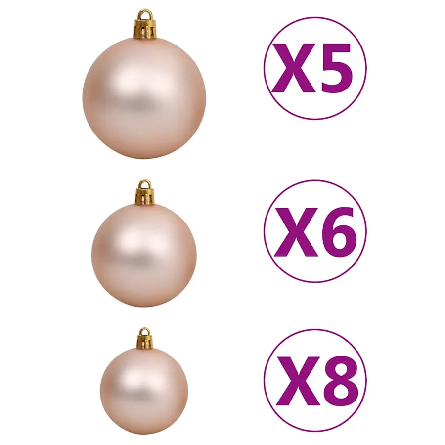 Arbre de Noël artificiel pré-éclairé et boules 150 cm Vert - 10