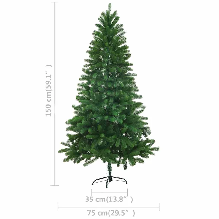 Arbre de Noël artificiel pré-éclairé et boules 150 cm Vert - 13