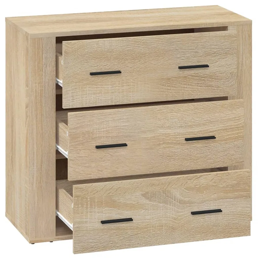 Buffet Chêne sonoma 80x33x70 cm Bois d'ingénierie - 4