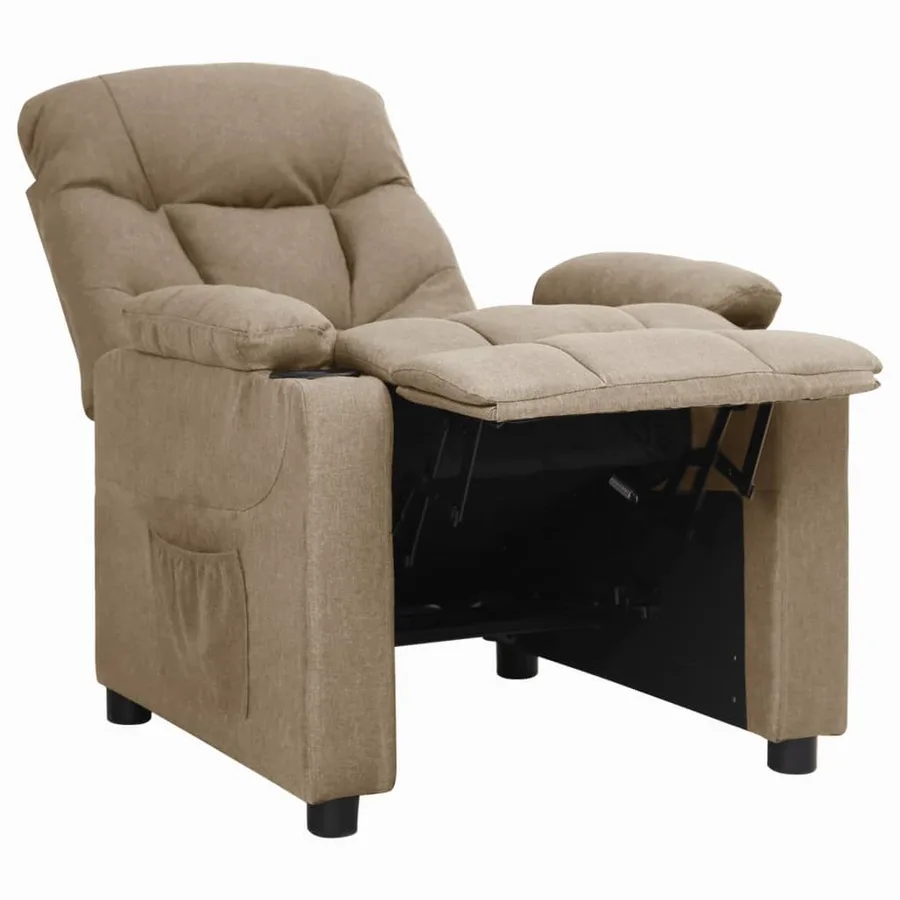 Fauteuil inclinable Taupe Tissu - 4