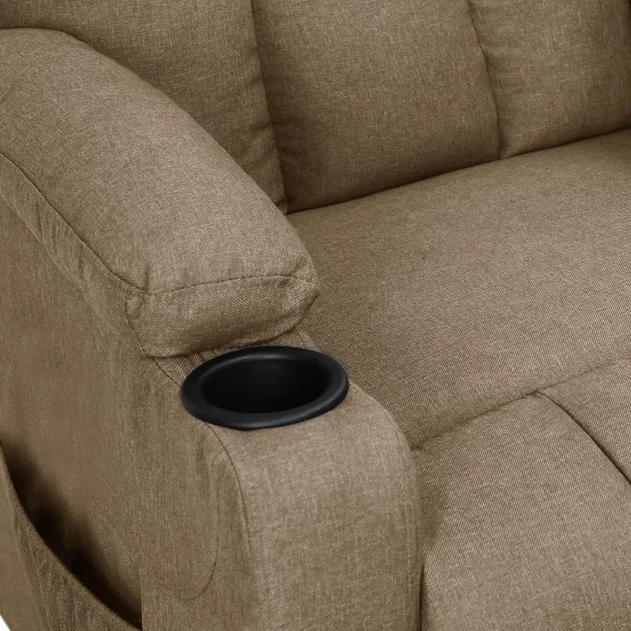 Fauteuil inclinable Taupe Tissu - 7