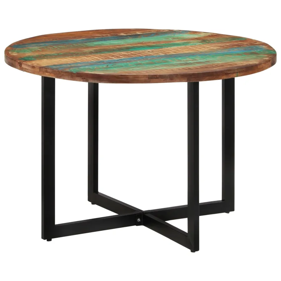 Table à manger 110x75 cm Bois massif de récupération - 11