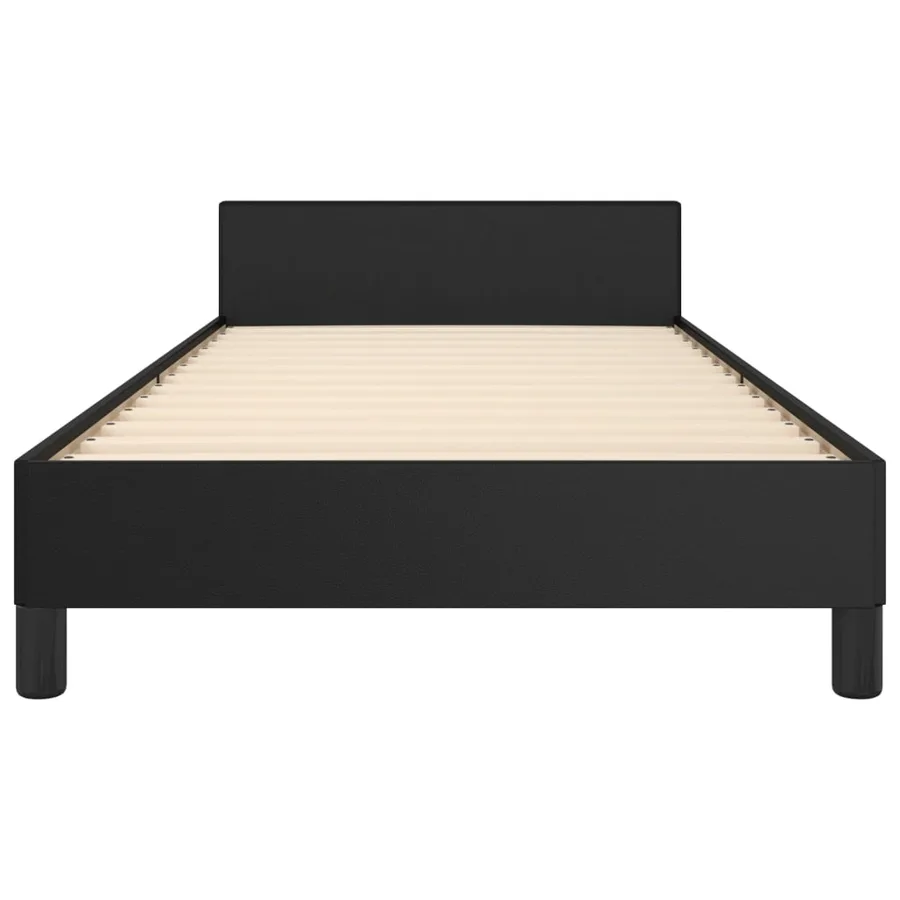 Cadre de lit sans matelas noir 90x190 cm similicuir - 6
