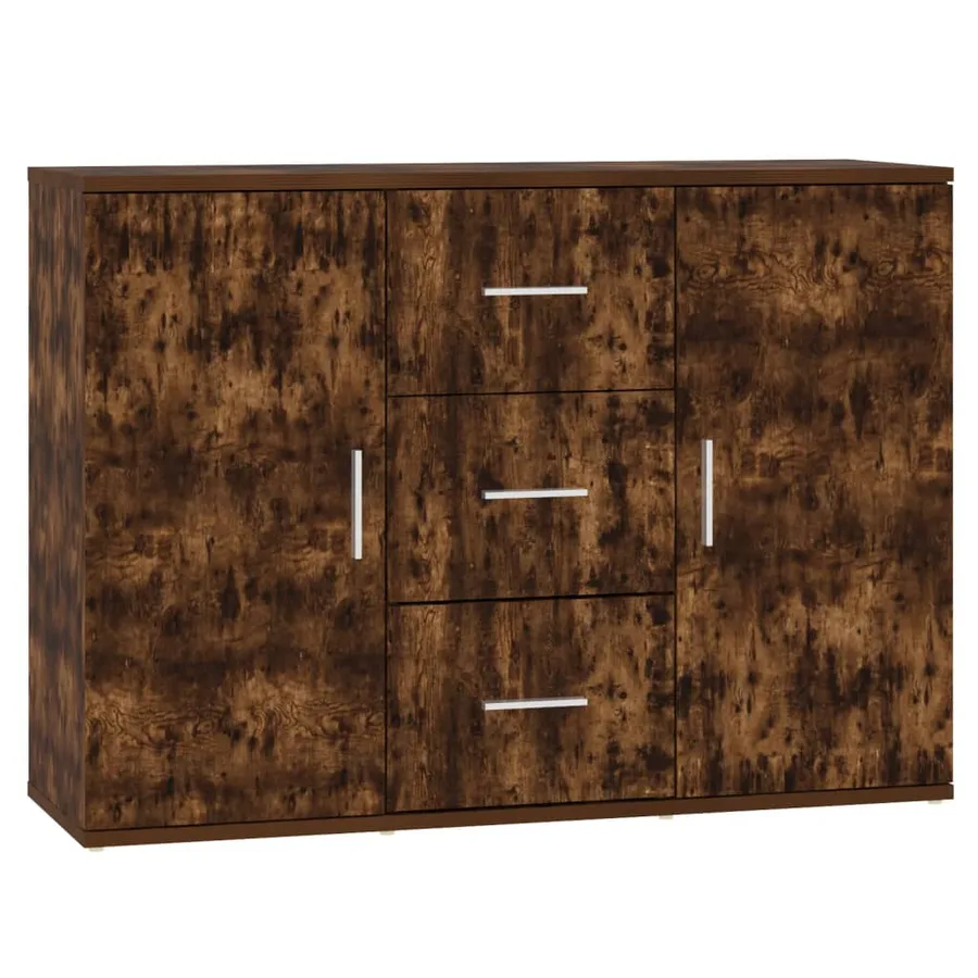 Buffet Chêne fumé 91x29,5x65 cm Bois d'ingénierie - 2