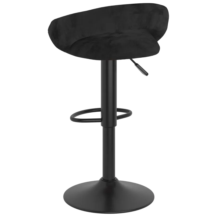 Tabourets de bar lot de 2 noir velours - 5