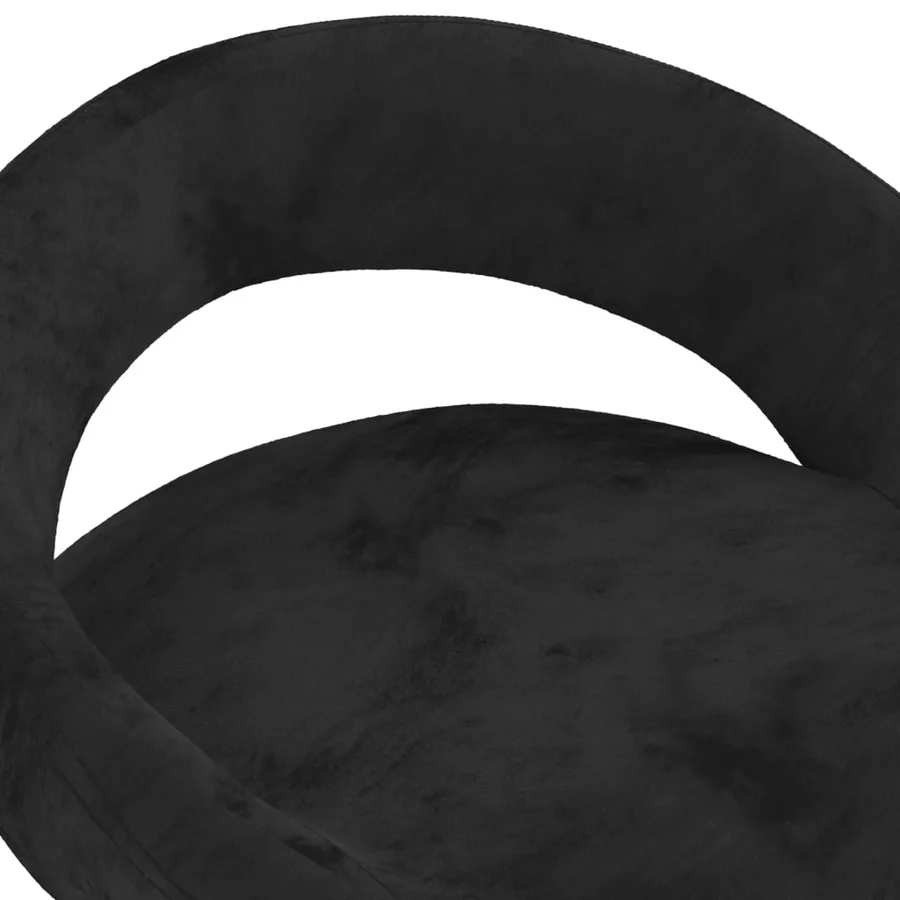 Tabourets de bar lot de 2 noir velours - 7