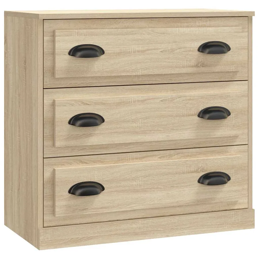 Buffets 3 pcs Chêne sonoma Bois d'ingénierie - 4