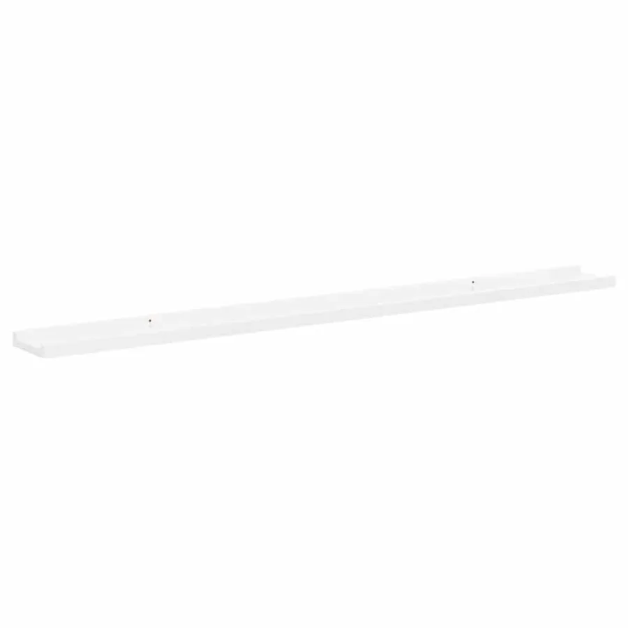 Étagères murales 2 pcs Blanc brillant 115x9x3 cm - 7