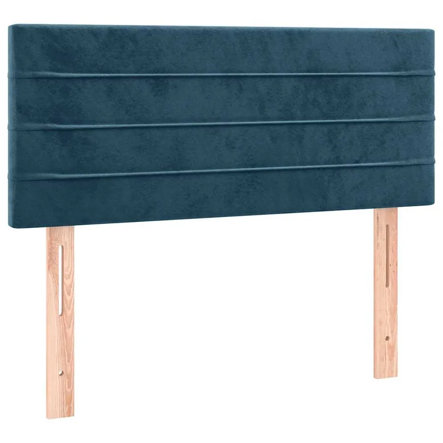 Sommier à lattes de lit et matelas et LED Bleu foncé 80x200 cm - 7