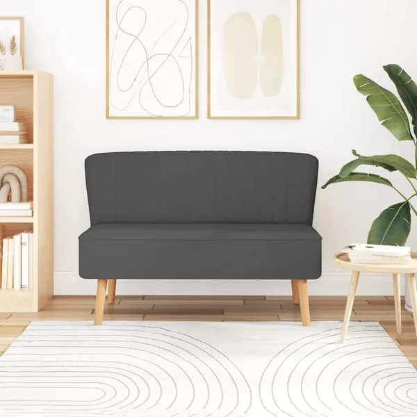 Canapé 117x55,5x77 cm Tissu Gris foncé