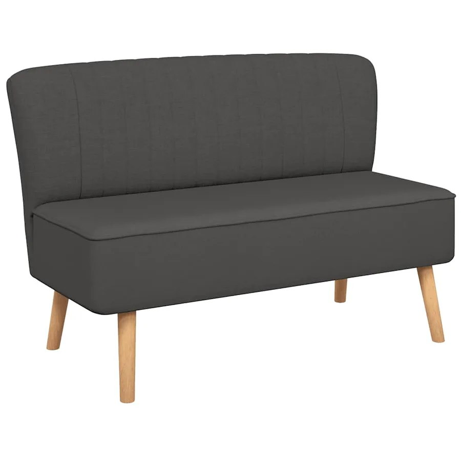 Canapé 117x55,5x77 cm Tissu Gris foncé - 2