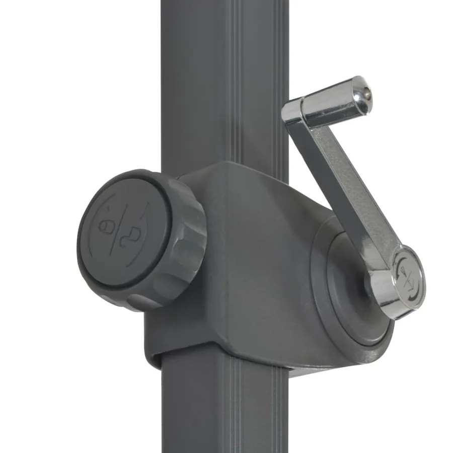 Parasol de jardin en porte-à-faux avec mât en aluminium - 6