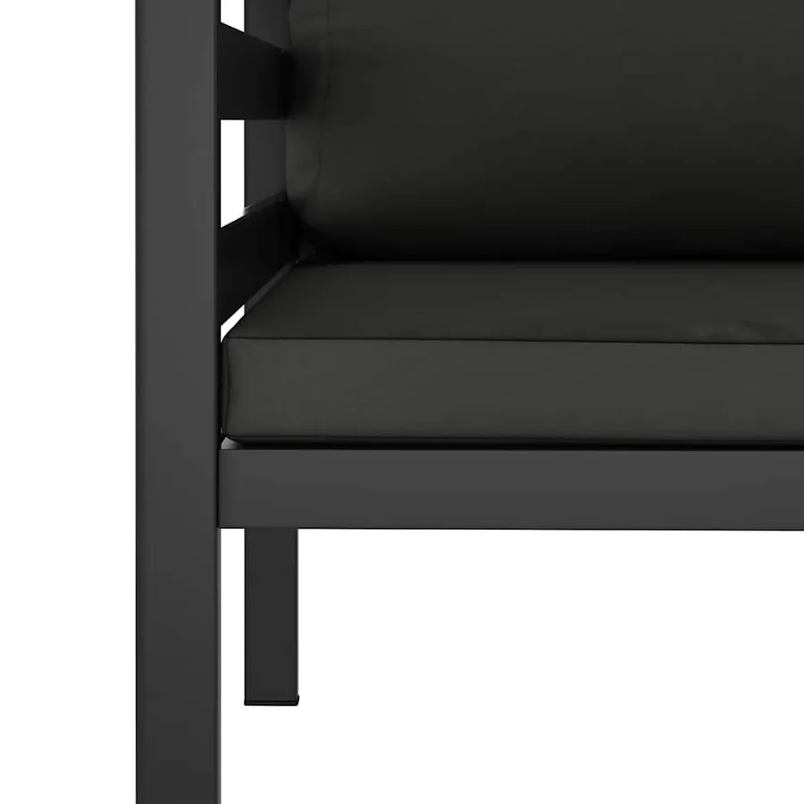 Canapé simple avec coussins Aluminium Anthracite - 16