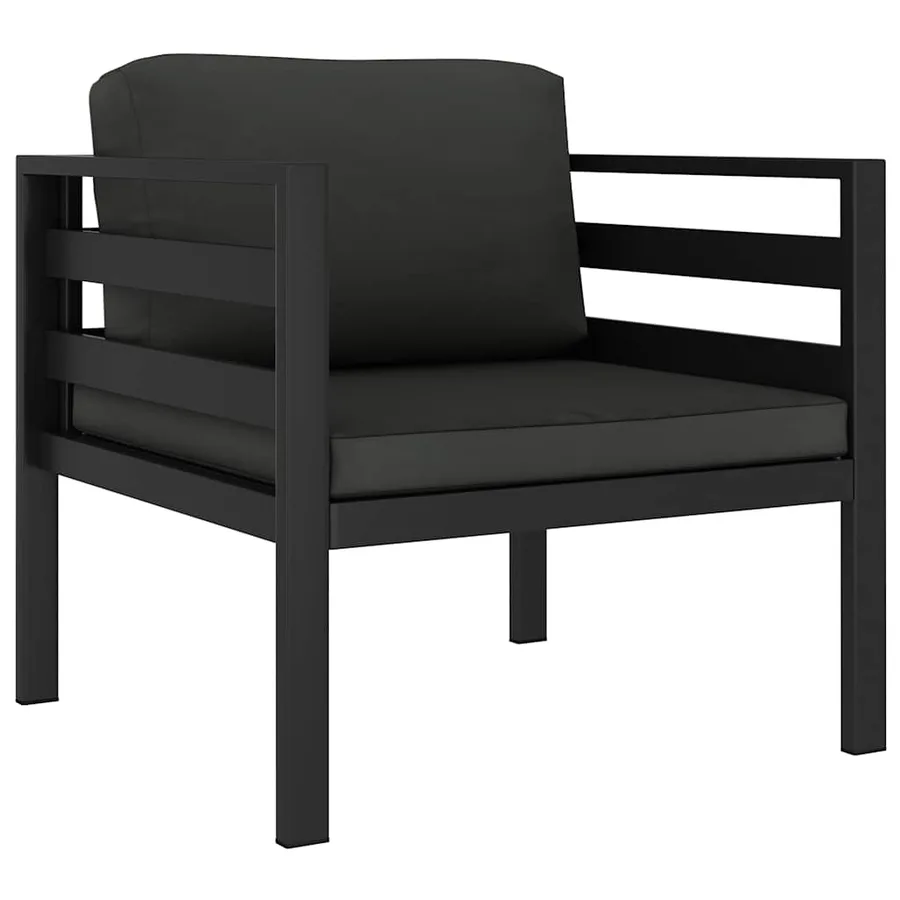 Canapé simple avec coussins Aluminium Anthracite - 2