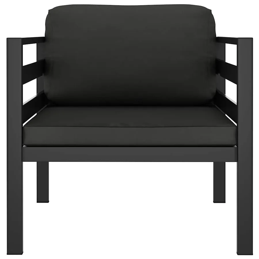 Canapé simple avec coussins Aluminium Anthracite - 3