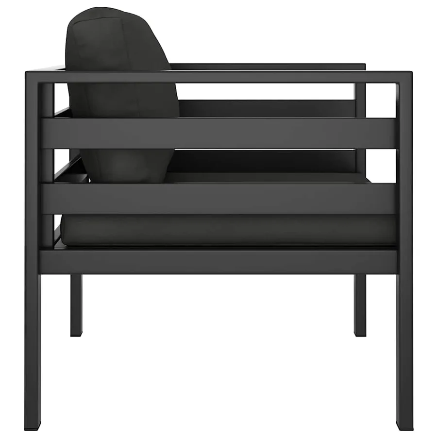 Canapé simple avec coussins Aluminium Anthracite - 4