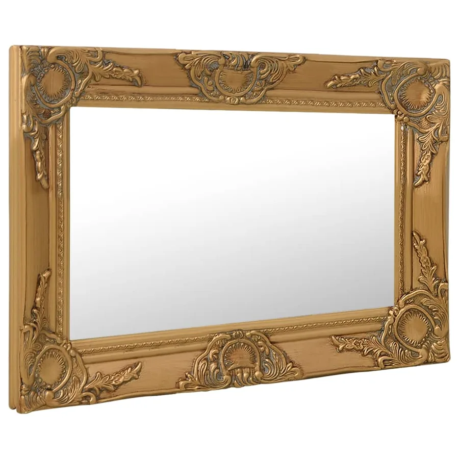 Miroir mural style baroque 60x40 cm Doré - 2