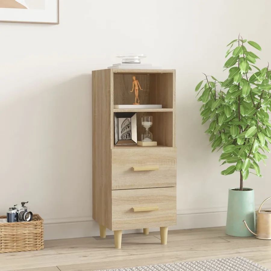 Buffet Chêne sonoma 34,5x34x90 cm Bois d'ingénierie