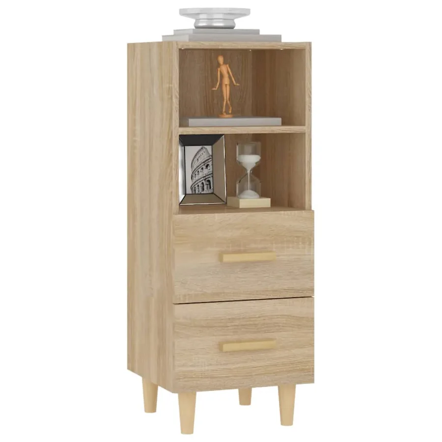 Buffet Chêne sonoma 34,5x34x90 cm Bois d'ingénierie - 4