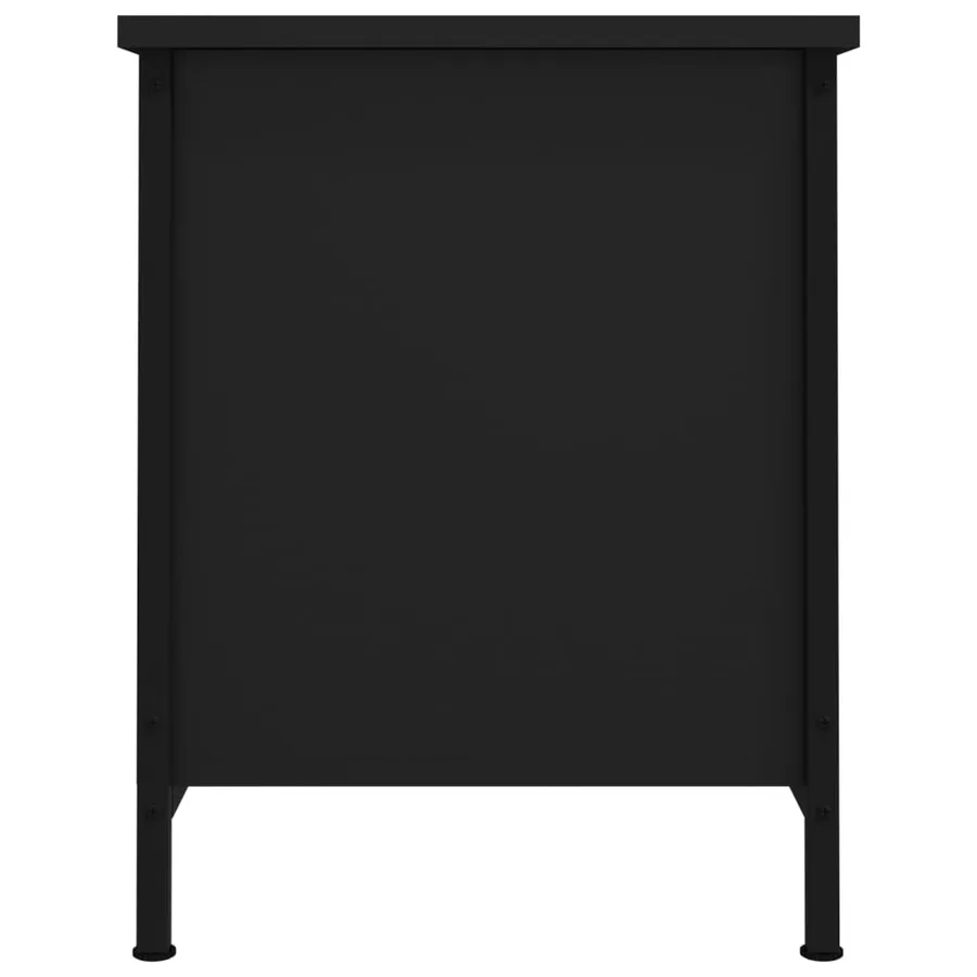 Meuble TV avec portes noir 60x35x45 cm bois d'ingénierie - 7
