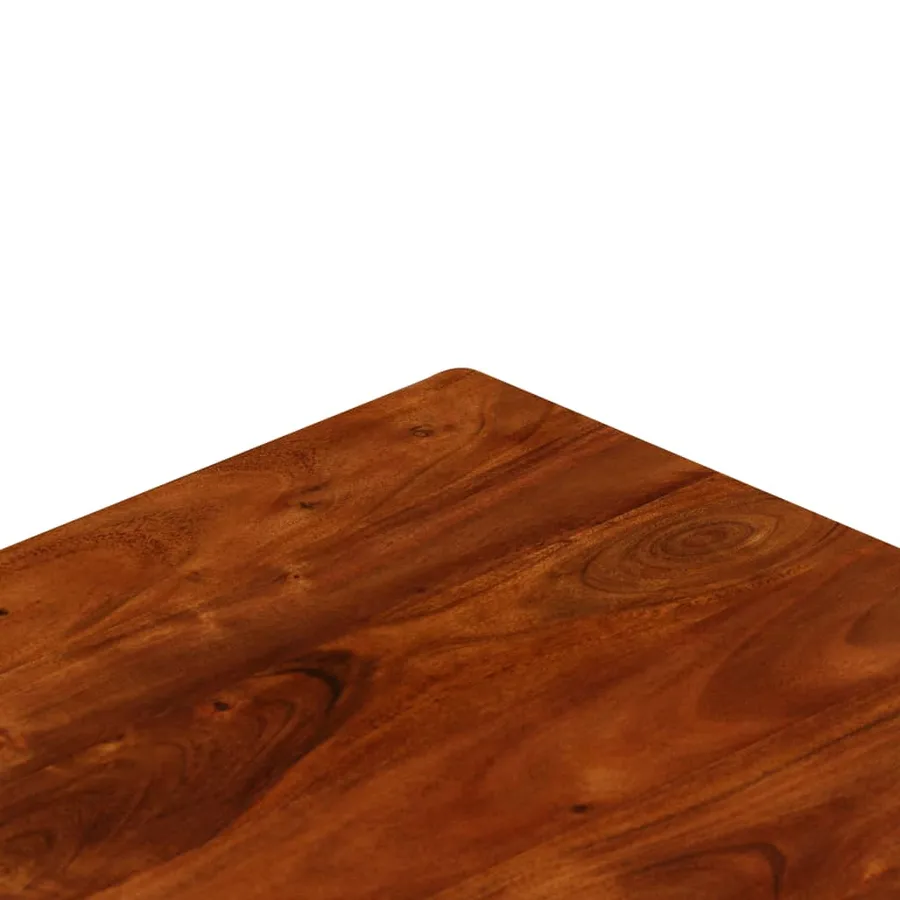 Table basse Bois d'acacia solide avec finition miel 100x50x30cm - 4