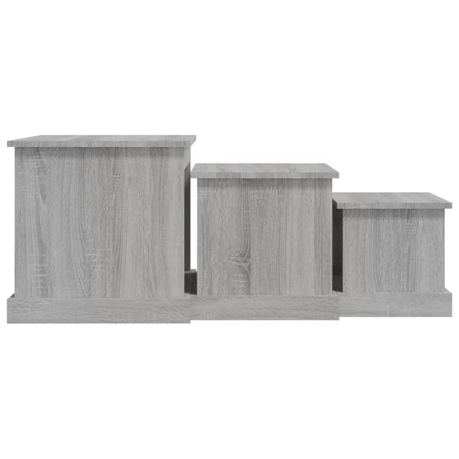 Tables basses 3 pcs sonoma gris bois d'ingénierie - 7