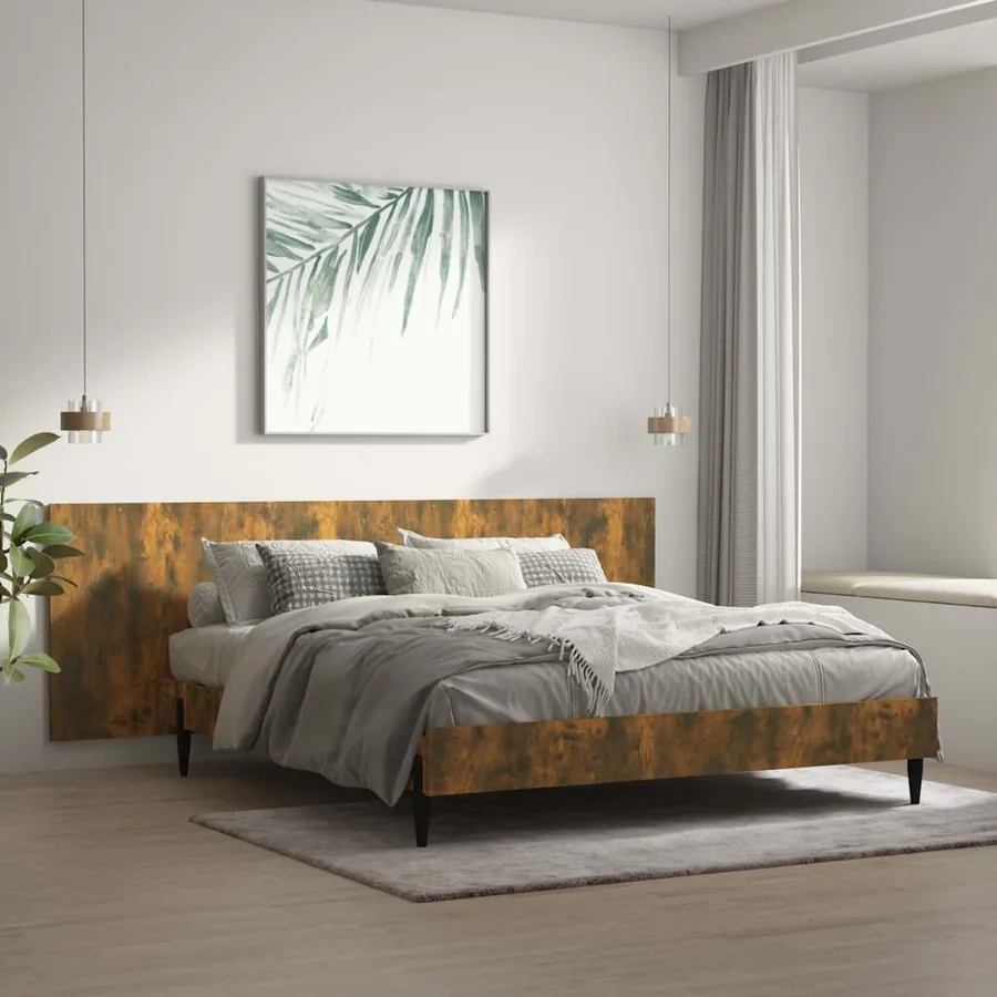 Tête de lit murale Chêne fumé 240x1,5x80 cm Bois d'ingénierie