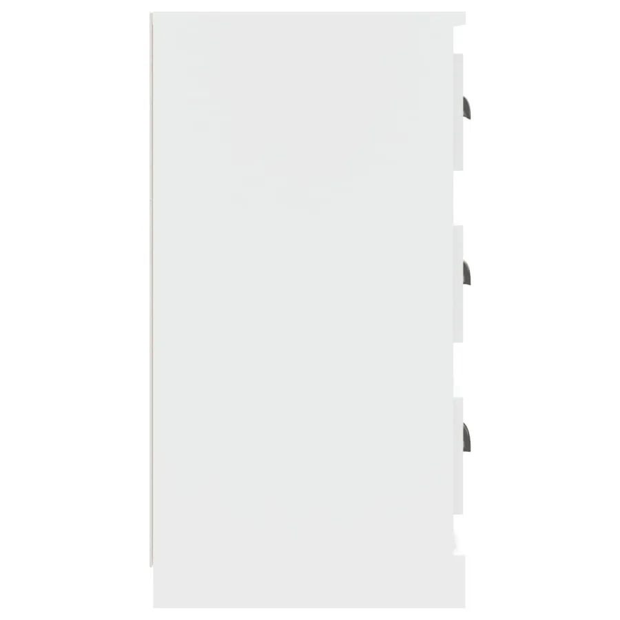 Buffets 2 pcs blanc bois d'ingénierie - 5