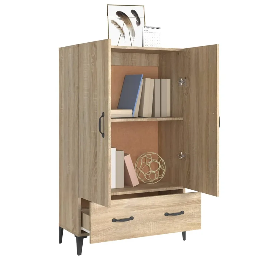 Buffet haut Chêne sonoma 70x31x115 cm Bois d'ingénierie - 4
