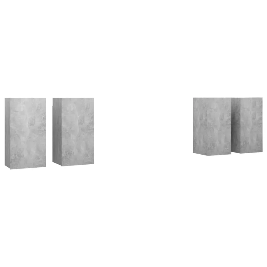 Meubles TV 4 pcs Gris béton 30,5x30x60 cm Bois d'ingénierie - 2