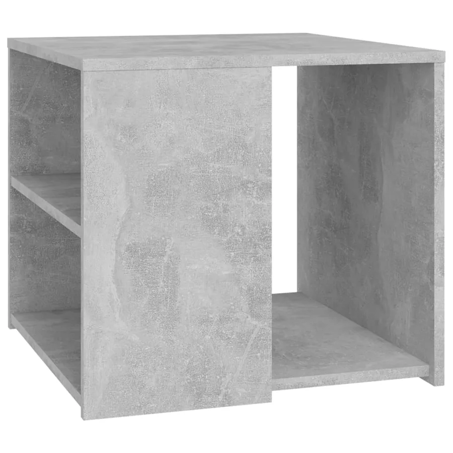 Table d'appoint gris béton 50x50x45 cm bois d'ingénierie - 2