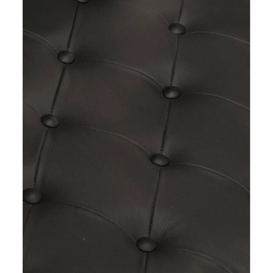 Fauteuil en style d'aviation noir cuir véritable - 6