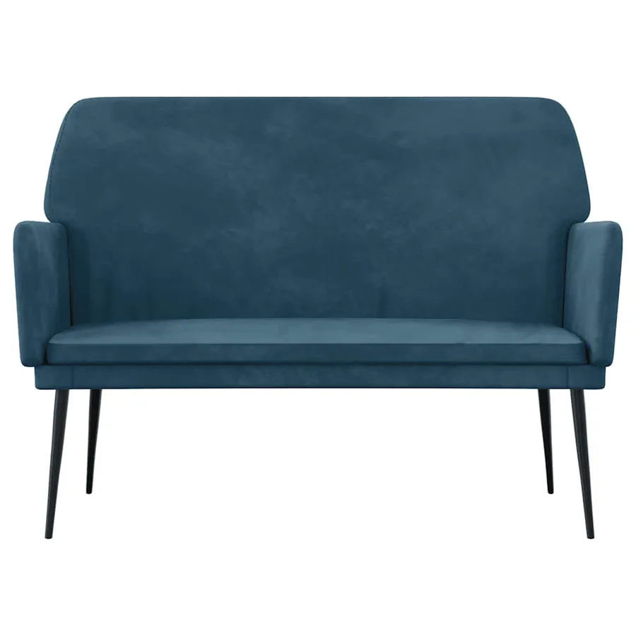 Banc Bleu 108x79x79 cm Velours - 3