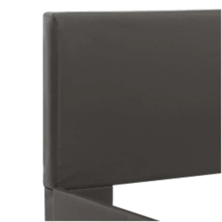Cadre de lit avec LED sans matelas gris similicuir 90x200 cm - 6